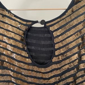 Sequin stripe minidress small